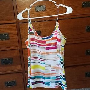 Woman strappy/adjustable multi color dressy tank
